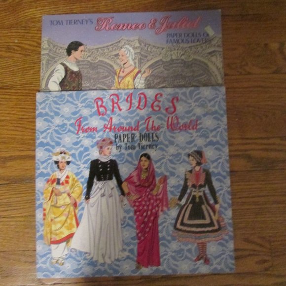 2 Vintage 1995 Tom Tierney Paper Doll Sets BRIDES AROUND the WORLD  ROMEO JULIET - Picture 4 of 9